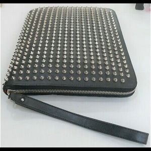 Christian Louboutin iPad Case Gunmetal Spike Black
